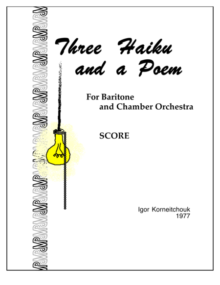 Free Sheet Music Three Haiku And A Poem Score