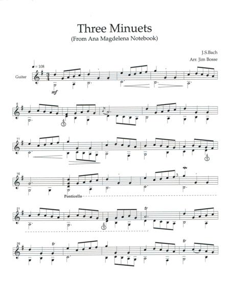 Three Minuets Sheet Music