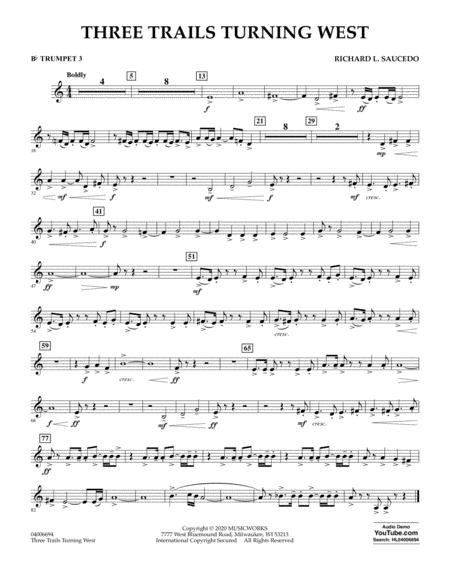 Three Trails Turning West Bb Trumpet 3 Sheet Music