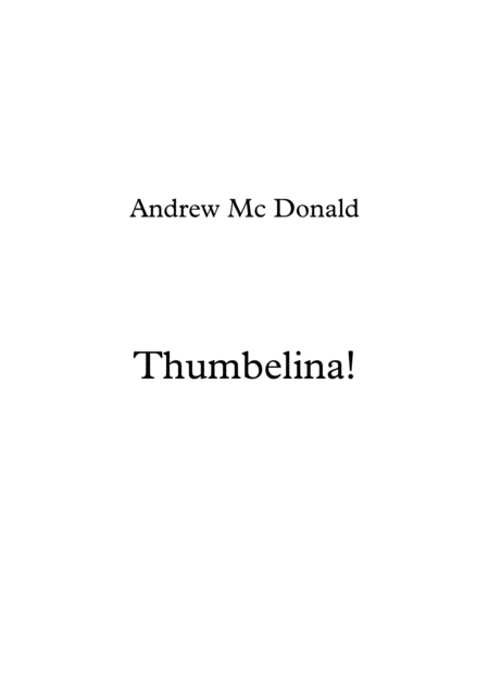 Thumbelina Sheet Music