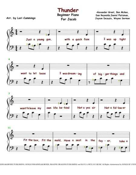 Thunder Sheet Music