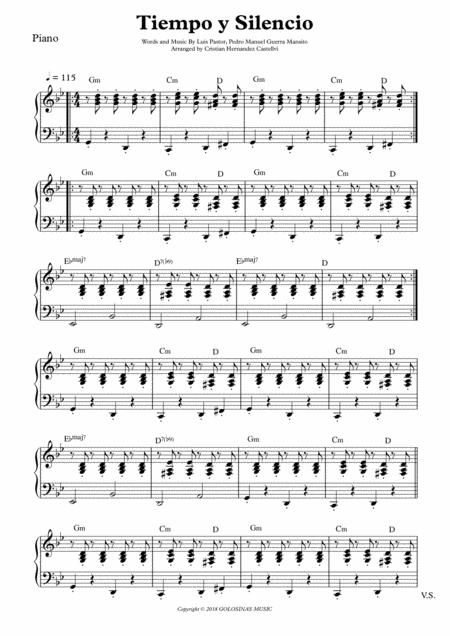 Free Sheet Music Tiempo Y Silencio Piano