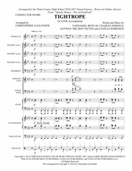 Tightrope Full Score And Parts Sheet Music