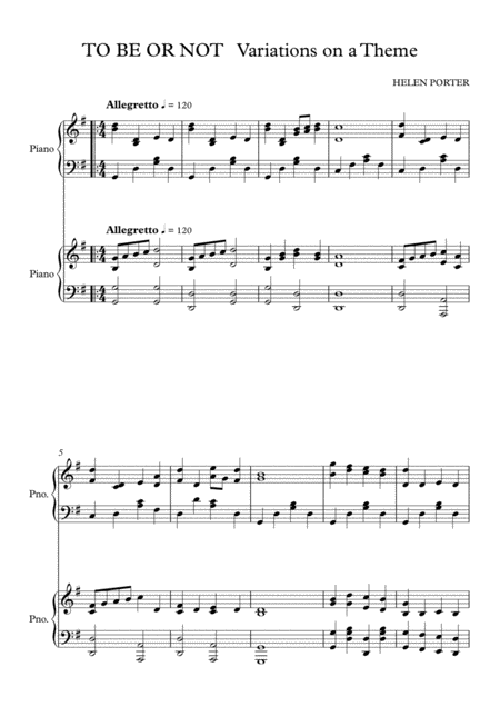 To Be Or Not Sheet Music