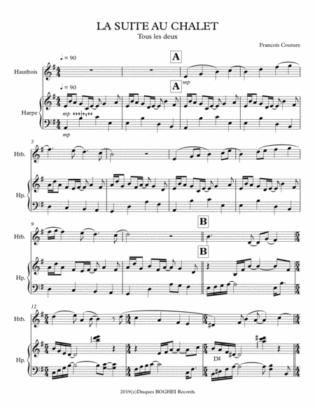 Free Sheet Music Tout Les Deux