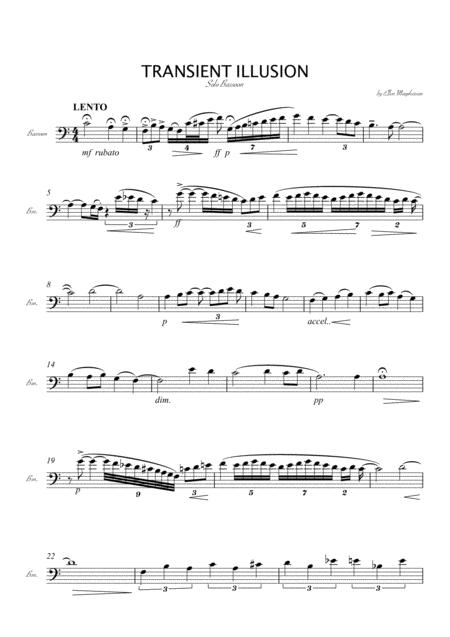 Free Sheet Music Transient Illusion Solo Bassoon