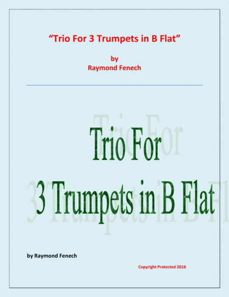 Free Sheet Music Trio For B Flat Trumpets 3 B Flat Trumpets Easy Beginner