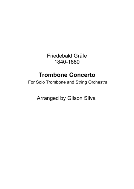Free Sheet Music Trombone Concerto Friedebald Grfe