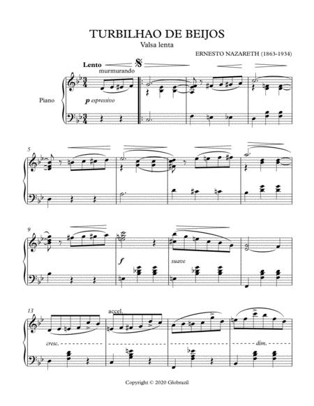 Turbilhao De Beijos Sheet Music