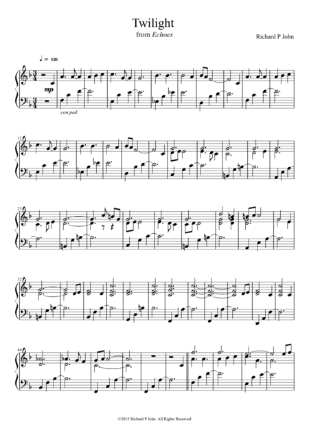 Free Sheet Music Twilight From Echoes