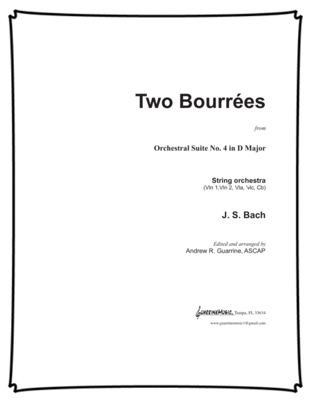 Free Sheet Music Two Bourrees