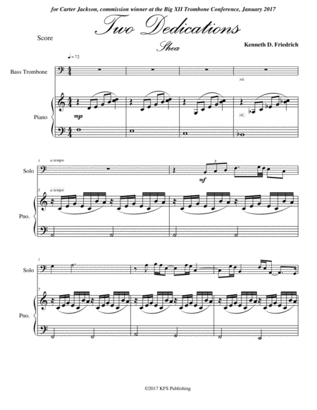 Two Dedications Sheet Music