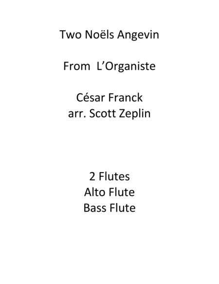 Two Nols Angevin Sheet Music