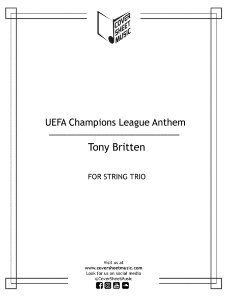 Uefa Champions League Theme String Trio Sheet Music