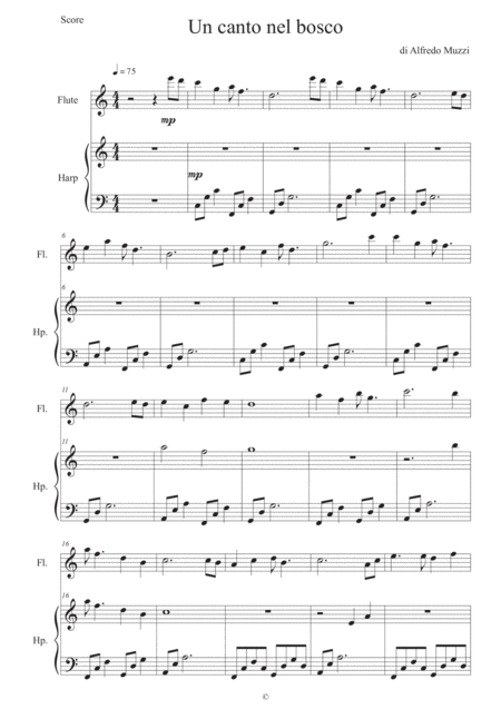 Un Canto Nel Bosco Sheet Music