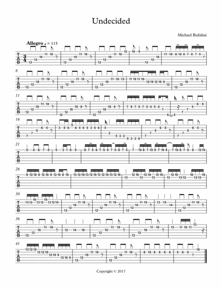 Undecided Sheet Music