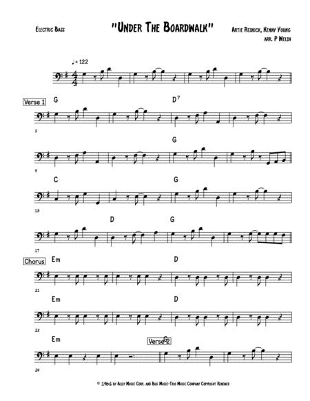 Under The Boardwalk 4 Piece Rhythm Section Parts Sheet Music