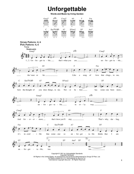 Free Sheet Music Unforgettable