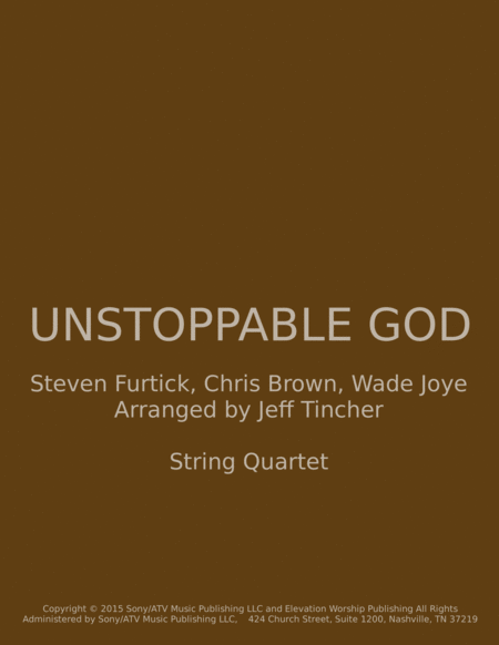 Free Sheet Music Unstoppable God