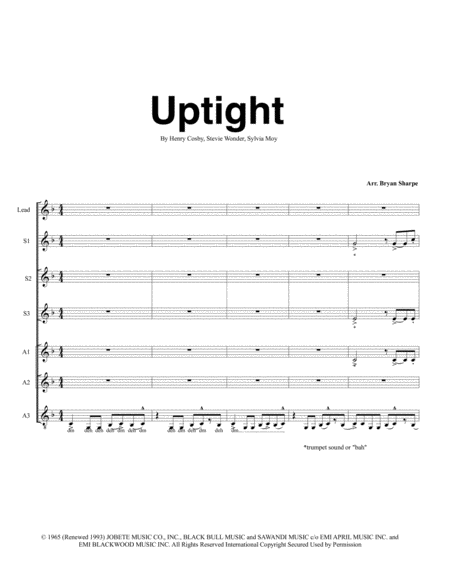 Uptight Everythings Alright Sheet Music