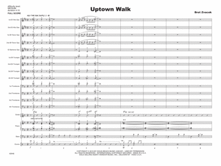 Free Sheet Music Uptown Walk Full Score