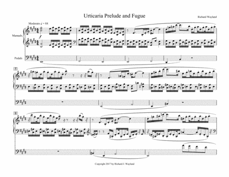 Free Sheet Music Urticaria Prelude And Fugue
