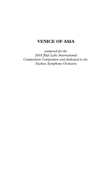 Venice Of Asia Sheet Music