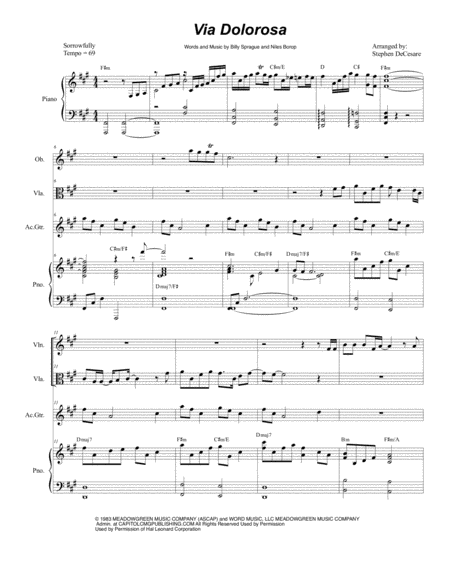 Via Dolorosa Duet For Violin And Viola Sheet Music