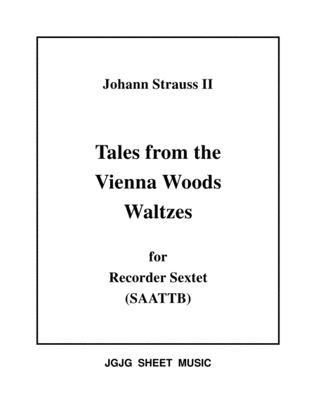 Free Sheet Music Vienna Woods Waltzes For Recorder Sextet