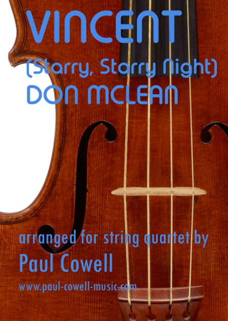 Free Sheet Music Vincent Starry Starry Night For String Quartet
