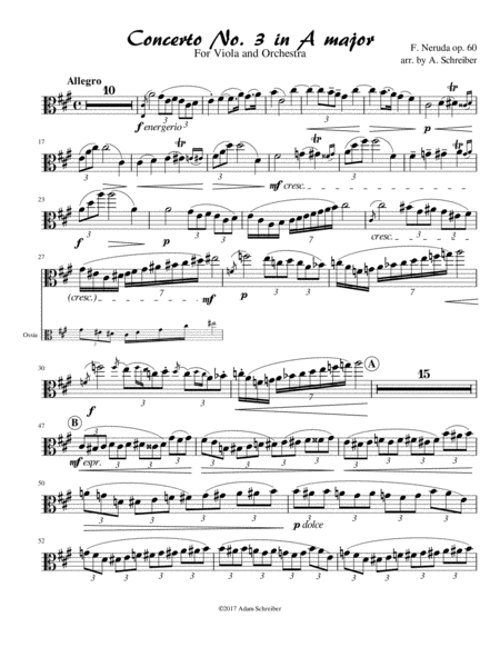 Viola Concerto In A Major Op 60 Neruda Sheet Music