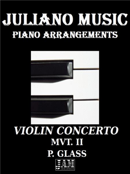 Free Sheet Music Violin Concerto Mvt Ii P Glass Piano Arrangement