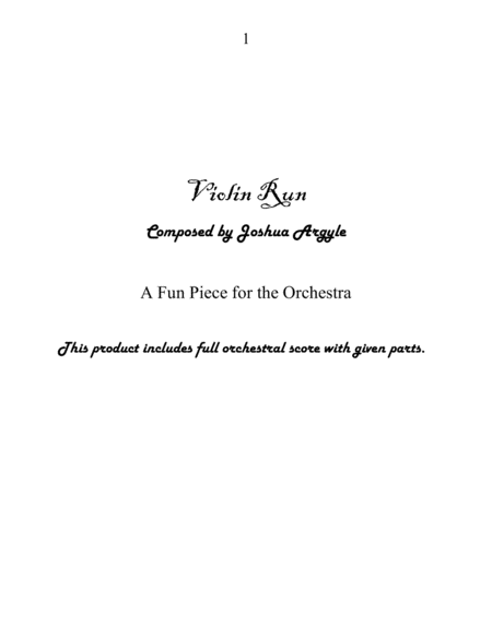 Violin Run Sheet Music