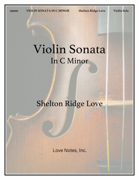 Free Sheet Music Violin Sonata In C Minor