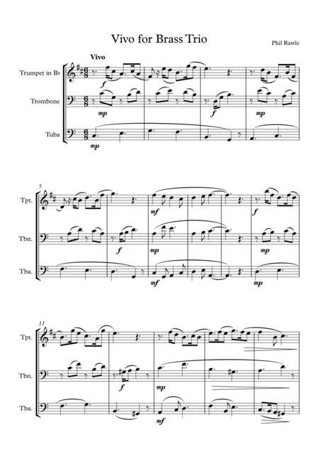 Vivo For Brass Trio Sheet Music