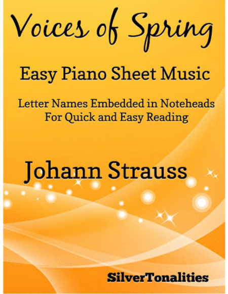 Voices Of Spring Opus 410 Easy Piano Sheet Music Sheet Music