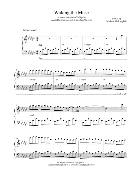 Waking The Muse Sheet Music