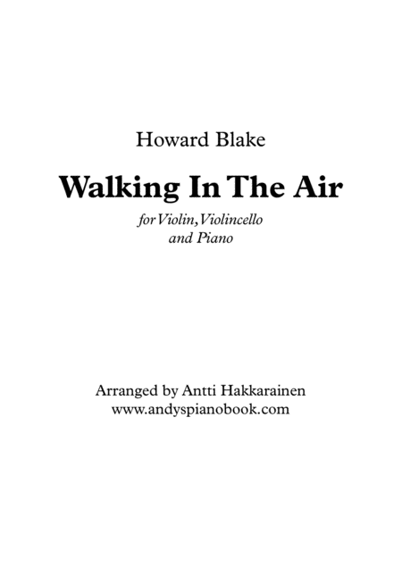 Free Sheet Music Walking In The Air Piano Trio