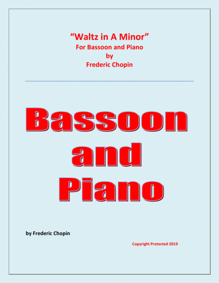Free Sheet Music Waltz In A Minor Chopin Bassoon And Piano Chamber Music