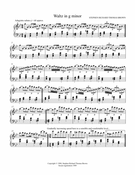 Waltz In G Minor Sheet Music