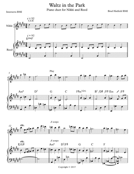 Waltz In The Park Sheet Music