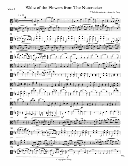 Waltz Of The Flowers For Two Violas Sheet Music