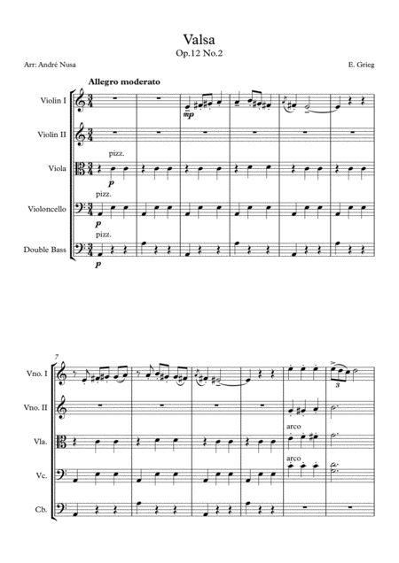 Free Sheet Music Waltz Op 12 No 2