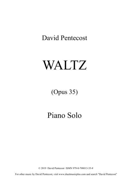 Waltz Opus 35 Sheet Music