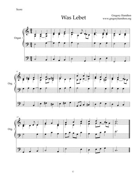 Was Lebet Worship The Lord In The Beauty Of Holiness Alternate Harmonization Sheet Music