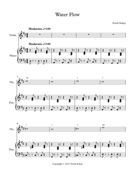 Water Flow Sheet Music