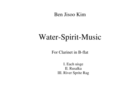 Free Sheet Music Water Spirit Music
