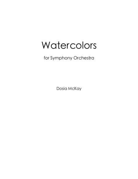 Free Sheet Music Watercolors For Symphony Orchestra