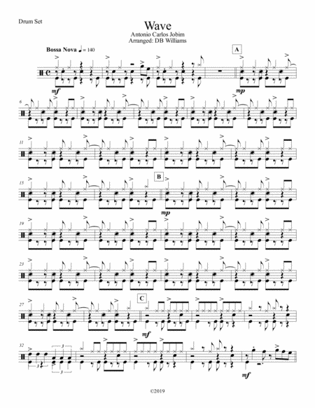 Wave Strings Drum Set Sheet Music