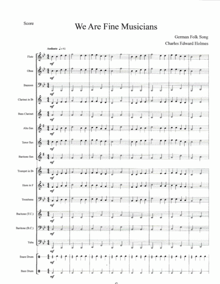 We Are Fine Musicians Score Sheet Music